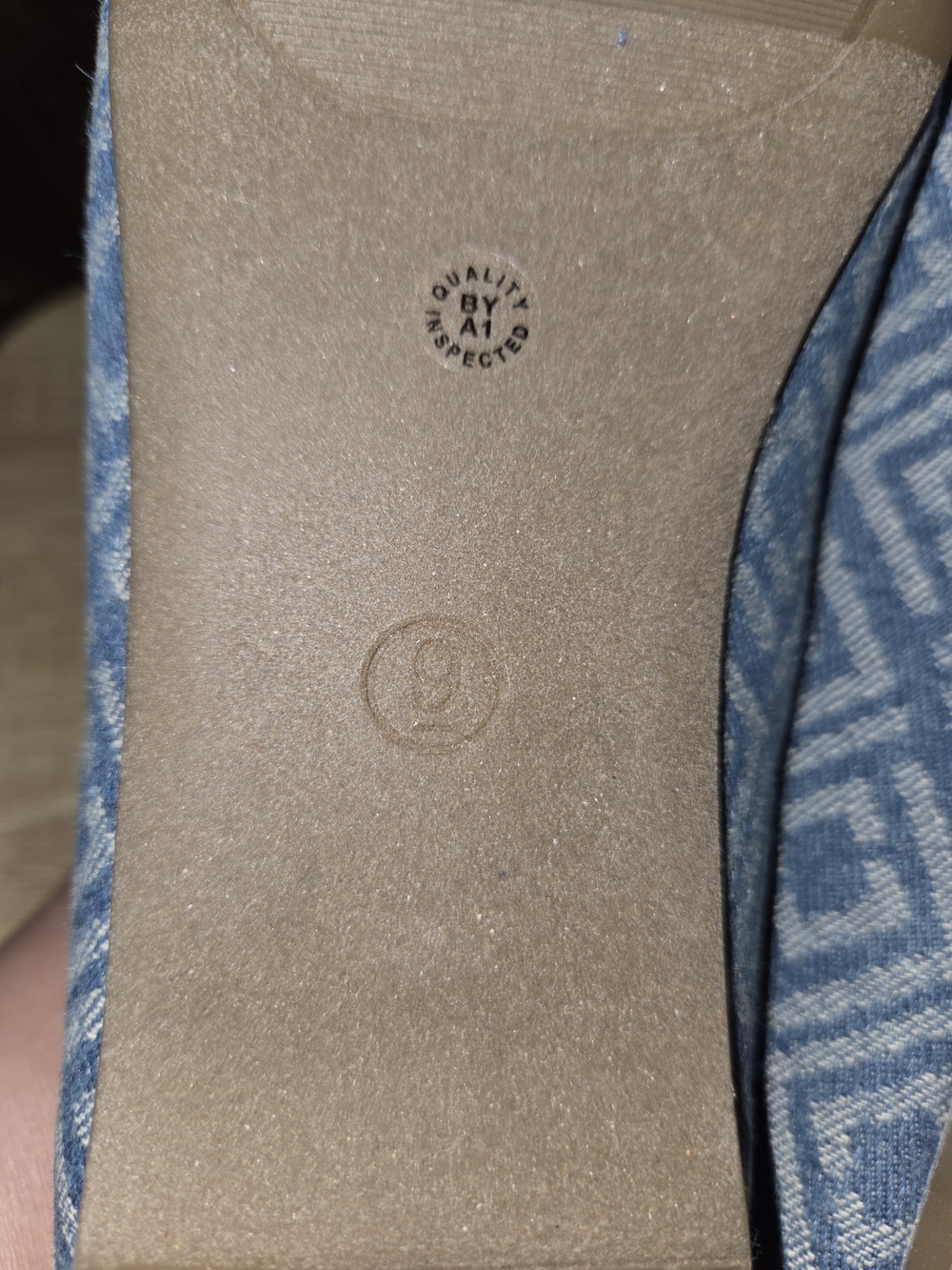 Liz Claiborne Blue Geometric Ballet Flats - Picture 7 of 8